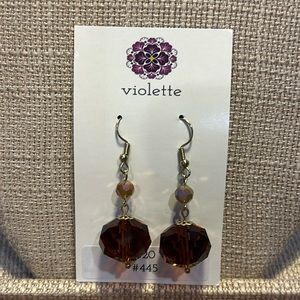 Unique Vintage Beaded Earrings #445 Handmade by Violette Grace